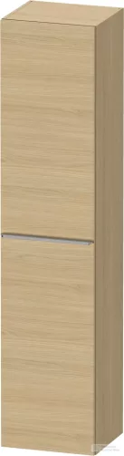 Duravit D-NEO 176x40x36 cm-es 1 ajtós magas szekrény rozsdamentes acél hatású fogantyúval, balos, natúr tölgy DE1328L70300000