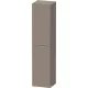 Duravit D-NEO 176x40x36 cm-es 1 ajtós magas szekrény rozsdamentes acél hatású fogantyúval, balos, matt bazalt DE1328L70430000
