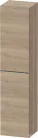 Duravit D-NEO 176x40x36 cm-es 1 ajtós magas szekrény rozsdamentes acél hatású fogantyúval, balos, márványos tölgy DE1328L70550000