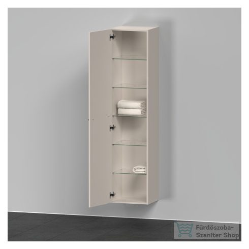 Duravit D-NEO magasszekrény, 40x176x36cm balos ajtóval, Taupe Matt Decor DE1328L9191