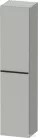 Duravit D-NEO 176x40x36 cm-es 1 ajtós magas szekrény fekete színű fogantyúval, balos, matt betonszürke DE1328LBD070000