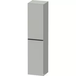   Duravit D-NEO 176x40x36 cm-es 1 ajtós magas szekrény fekete színű fogantyúval, balos, matt betonszürke DE1328LBD070000