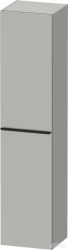 Duravit D-NEO 176x40x36 cm-es 1 ajtós magas szekrény fekete színű fogantyúval, balos, matt betonszürke DE1328LBD070000