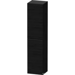  Duravit D-NEO 176x40x36 cm-es 1 ajtós magas szekrény fekete színű fogantyúval, balos, matt fekete tölgy DE1328LBD160000