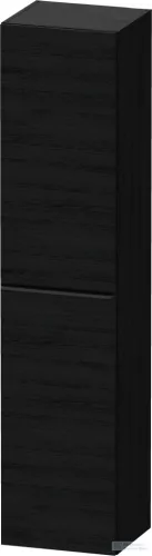 Duravit D-NEO 176x40x36 cm-es 1 ajtós magas szekrény fekete színű fogantyúval, balos, matt fekete tölgy DE1328LBD160000
