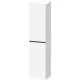 Duravit D-NEO 176x40x36 cm-es 1 ajtós magas szekrény fekete színű fogantyúval, balos, matt fehér DE1328LBD180000