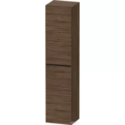   Duravit D-NEO 176x40x36 cm-es 1 ajtós magas szekrény fekete színű fogantyúval, balos, matt sötét dió DE1328LBD210000