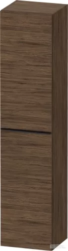 Duravit D-NEO 176x40x36 cm-es 1 ajtós magas szekrény fekete színű fogantyúval, balos, matt sötét dió DE1328LBD210000