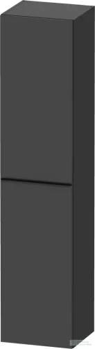 Duravit D-NEO 176x40x36 cm-es 1 ajtós magas szekrény fekete színű fogantyúval, balos, matt grafit DE1328LBD490000