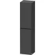Duravit D-NEO 176x40x36 cm-es 1 ajtós magas szekrény fekete színű fogantyúval, balos, matt grafit DE1328LBD490000