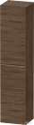 Duravit D-NEO 176x40x36 cm-es 1 ajtós magas szekrény csiszolt bronz színű fogantyúval, jobbos, matt sötét dió DE1328R04210000