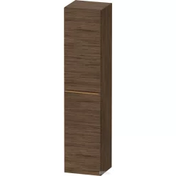   Duravit D-NEO 176x40x36 cm-es 1 ajtós magas szekrény csiszolt bronz színű fogantyúval, jobbos, matt sötét dió DE1328R04210000
