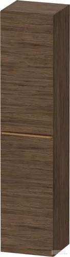Duravit D-NEO 176x40x36 cm-es 1 ajtós magas szekrény csiszolt bronz színű fogantyúval, jobbos, matt sötét dió DE1328R04210000
