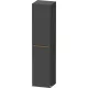 Duravit D-NEO 176x40x36 cm-es 1 ajtós magas szekrény csiszolt bronz színű fogantyúval, jobbos, matt grafit DE1328R04490000