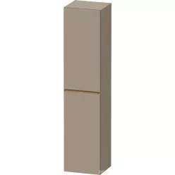   Duravit D-NEO 176x40x36 cm-es 1 ajtós magas szekrény csiszolt bronz színű fogantyúval, jobbos, matt len DE1328R04750000