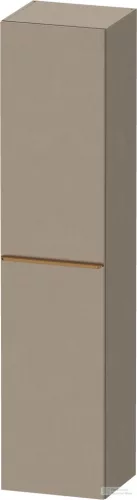 Duravit D-NEO 176x40x36 cm-es 1 ajtós magas szekrény csiszolt bronz színű fogantyúval, jobbos, matt len DE1328R04750000