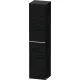 Duravit D-NEO 176x40x36 cm-es 1 ajtós magas szekrény króm színű fogantyúval, jobbos, matt fekete tölgy DE1328R10160000