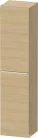 Duravit D-NEO 176x40x36 cm-es 1 ajtós magas szekrény króm színű fogantyúval, jobbos, natúr tölgy DE1328R10300000