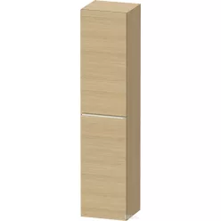   Duravit D-NEO 176x40x36 cm-es 1 ajtós magas szekrény króm színű fogantyúval, jobbos, natúr tölgy DE1328R10300000