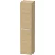 Duravit D-NEO 176x40x36 cm-es 1 ajtós magas szekrény króm színű fogantyúval, jobbos, natúr tölgy DE1328R10300000