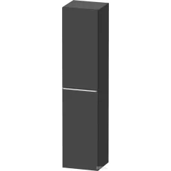   Duravit D-NEO 176x40x36 cm-es 1 ajtós magas szekrény króm színű fogantyúval, jobbos, matt grafit DE1328R10490000