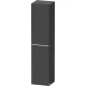 Duravit D-NEO 176x40x36 cm-es 1 ajtós magas szekrény króm színű fogantyúval, jobbos, matt grafit DE1328R10490000