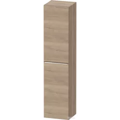   Duravit D-NEO 176x40x36 cm-es 1 ajtós magas szekrény króm színű fogantyúval, jobbos, márványos tölgy DE1328R10550000