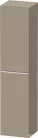 Duravit D-NEO 176x40x36 cm-es 1 ajtós magas szekrény króm színű fogantyúval, jobbos, matt len DE1328R10750000