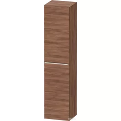   Duravit D-NEO 176x40x36 cm-es 1 ajtós magas szekrény króm színű fogantyúval, jobbos, matt dió DE1328R10790000