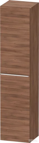 Duravit D-NEO 176x40x36 cm-es 1 ajtós magas szekrény króm színű fogantyúval, jobbos, matt dió DE1328R10790000