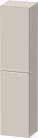 Duravit D-NEO 176x40x36 cm-es 1 ajtós magas szekrény króm színű fogantyúval, jobbos, matt taupe DE1328R10910000