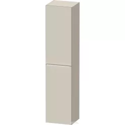   Duravit D-NEO 176x40x36 cm-es 1 ajtós magas szekrény króm színű fogantyúval, jobbos, matt taupe DE1328R10910000
