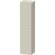 Duravit D-NEO 176x40x36 cm-es 1 ajtós magas szekrény króm színű fogantyúval, jobbos, matt taupe DE1328R10910000