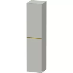   Duravit D-NEO 176x40x36 cm-es 1 ajtós magas szekrény arany színű fogantyúval, jobbos, matt betonszürke DE1328R34070000
