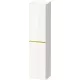 Duravit D-NEO 176x40x36 cm-es 1 ajtós magas szekrény arany színű fogantyúval, jobbos, fényes fehér DE1328R34220000