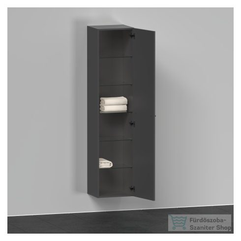 Duravit D-NEO magasszekrény, 40x176x36cm jobbos ajtóval, Graphite Matt Decor DE1328R4949