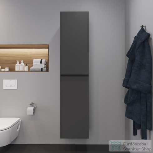 Duravit D-NEO magasszekrény, 40x176x36cm jobbos ajtóval, Graphite Matt Decor DE1328R4949
