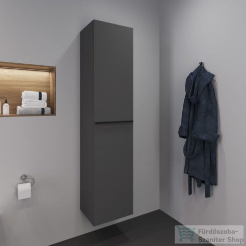 Duravit D-NEO magasszekrény, 40x176x36cm jobbos ajtóval, Graphite Matt Decor DE1328R4949