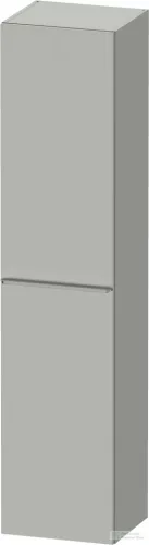 Duravit D-NEO 176x40x36 cm-es 1 ajtós magas szekrény rozsdamentes acél hatású fogantyúval, jobbos, matt betonszürke DE1328R70070000