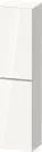 Duravit D-NEO 176x40x36 cm-es 1 ajtós magas szekrény rozsdamentes acél hatású fogantyúval, jobbos, fényes fehér DE1328R70220000