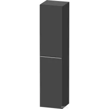   Duravit D-NEO 176x40x36 cm-es 1 ajtós magas szekrény rozsdamentes acél hatású fogantyúval, jobbos, matt grafit DE1328R70490000