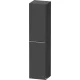 Duravit D-NEO 176x40x36 cm-es 1 ajtós magas szekrény rozsdamentes acél hatású fogantyúval, jobbos, matt grafit DE1328R70490000