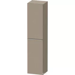   Duravit D-NEO 176x40x36 cm-es 1 ajtós magas szekrény rozsdamentes acél hatású fogantyúval, jobbos, matt len DE1328R70750000
