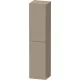 Duravit D-NEO 176x40x36 cm-es 1 ajtós magas szekrény rozsdamentes acél hatású fogantyúval, jobbos, matt len DE1328R70750000
