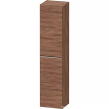   Duravit D-NEO 176x40x36 cm-es 1 ajtós magas szekrény rozsdamentes acél hatású fogantyúval, jobbos, matt dió DE1328R70790000
