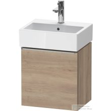   Duravit D-NEO 43,4x32,2 cm-es, 1 ajtós alsószekrény rozsdamentes acél hatású fogantyúval, mosdó és csaptelep nélkül, balos, márványos tölgy DE4217L70550000