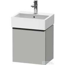   Duravit D-NEO 43,4x32,2 cm-es, 1 ajtós alsószekrény fekete színű fogantyúval, mosdó és csaptelep nélkül, balos, matt betonszürke DE4217LBD070000