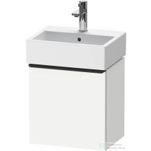   Duravit D-NEO 43,4x32,2 cm-es, 1 ajtós alsószekrény fekete színű fogantyúval, mosdó és csaptelep nélkül, balos, matt fehér DE4217LBD180000