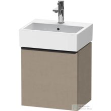   Duravit D-NEO 43,4x32,2 cm-es, 1 ajtós alsószekrény fekete színű fogantyúval, mosdó és csaptelep nélkül, balos, matt len DE4217LBD750000