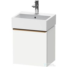   Duravit D-NEO 43,4x32,2 cm-es, 1 ajtós alsószekrény csiszolt bronz színű fogantyúval, mosdó és csaptelep nélkül, jobbos, matt fehér DE4217R04180000